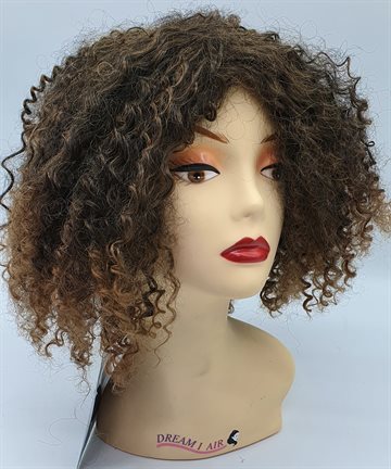  Curly wig  - Crule Paryk -længde 8" - " Farve F22