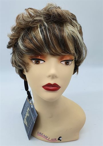 Wig Synthetic farve 1B/613/27  Længh 2,5" Weight 70g