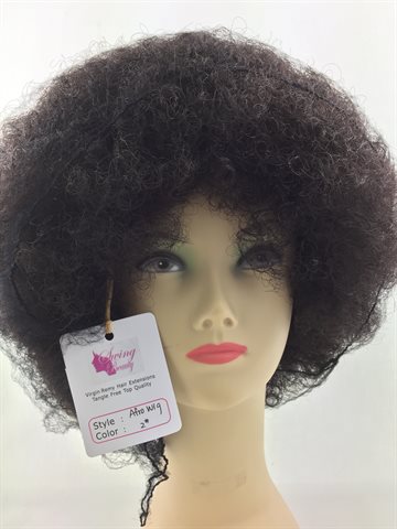 Afro kinky curly Wig colour 2. (UDSOLGT)