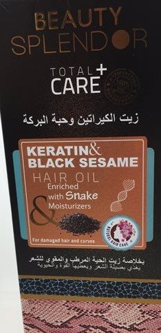 Keratin & Black Sesame Hair Oil Enriched with Snake Moisturizers 200 ml