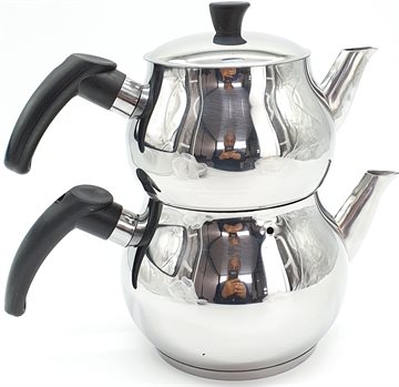 Aytac Orta Boy Te Kedel 2 etager. Tea kettle doubled. Stainless steel.