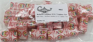Refined Camphor 25 X 7 Tablets. Cavadi. (UDSOLGT)
