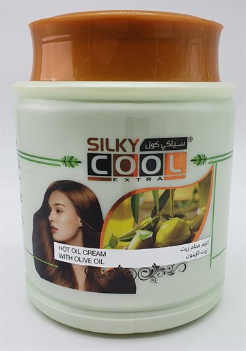 Silky Cool extra hot oil Hair Cream with OLIVE OIL 1 kg.