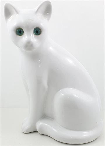 White Big Cat. Ceramic.