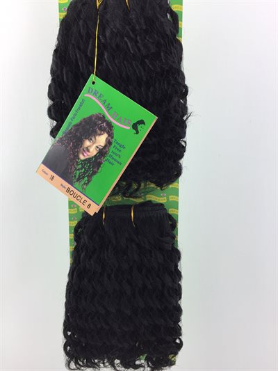 100% Human Hair, Boucle 8 Colour 1B og 2 Pcs. in one Pack.