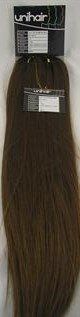 Silky straight Human hair with 6 psc.clips 20gr. colour 12-B12"/L18" 