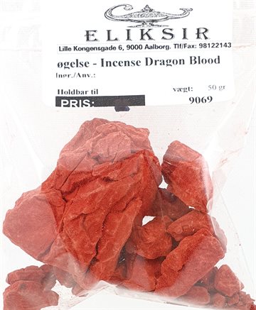 Røgelse - Incense Dragon Blood Red rock, Xue Jie 50g. (UDSOLGT)