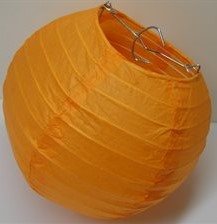 Farverig lanterne - Colourful Lantern Paper 6" - 15 cm Orange Colour