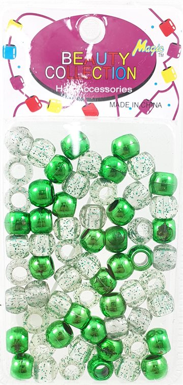 Perler - Hair Beads Green & light green 50 - 52 pcs.