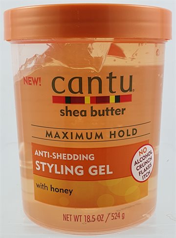 Cantu Maximum Hold Styling Gel  with honey 524g.