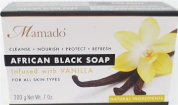 Mamado African Black Soap infused with Vanilla 200 g. (UDSOLGT)