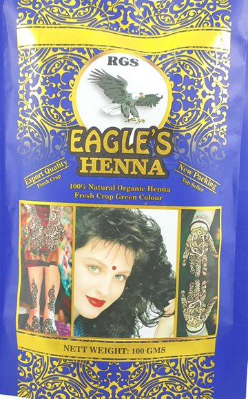 Eagle Henna Sort til hår og krop - Indisk 100gr