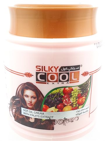 Silky Cool extra hot oil Hair Cream with FRUITS EXTRACTS 1 kg.