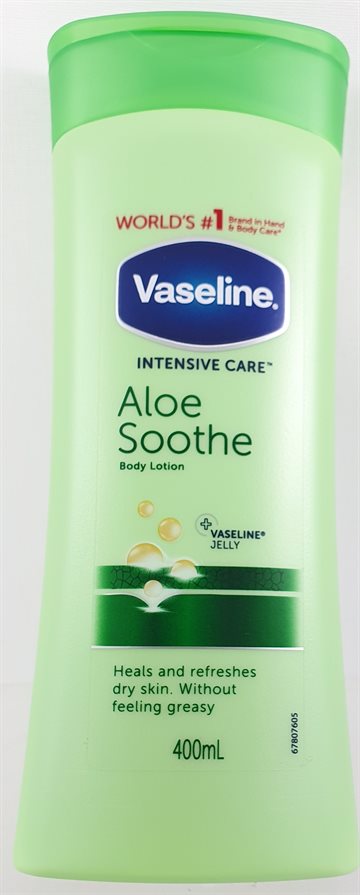 Vaseline Intensive Care Aloe Smooth body Lotion 400 ml. (UDSOLGT)