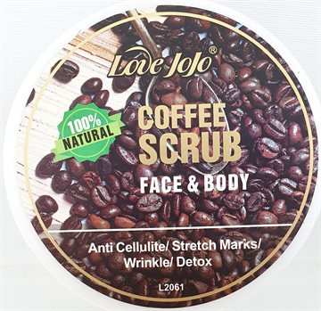 Love JoJo COFFEE SCRUB face & Body 100% Natural 240gr..