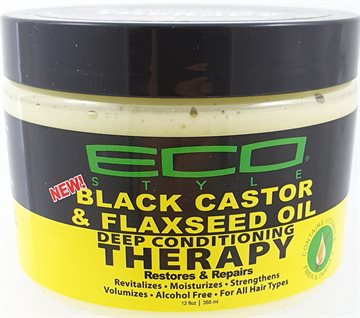 ECO Black Castor Oil & Flaxseed Oil Deep conditioning Therapy  355 gr.