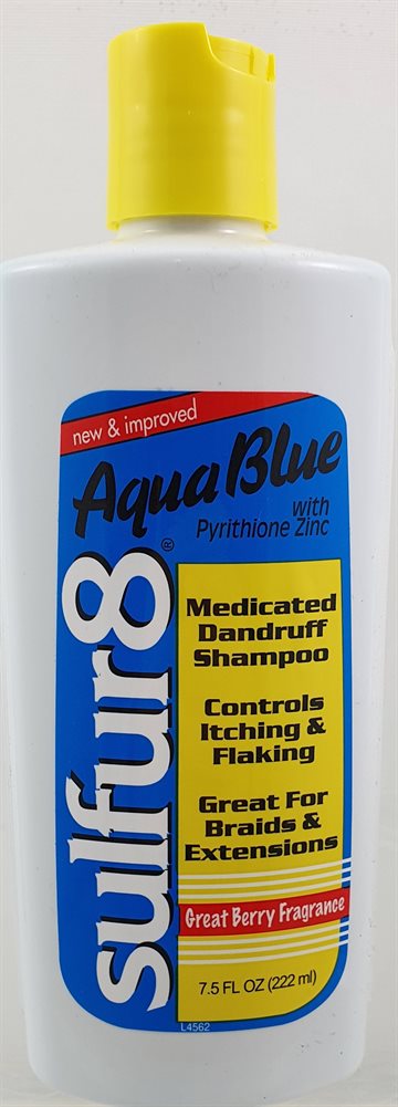 Sulfur 8 Aqua Blue Medicated Dandruff shampoo 222 ml. (UDSOLGT)