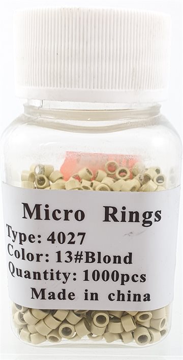 Hår ring (Micro links) BLONDE 1000stk. Plastic type 4027