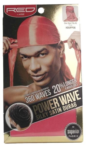 Durag - Red Silky 360 Waves – Light Red.