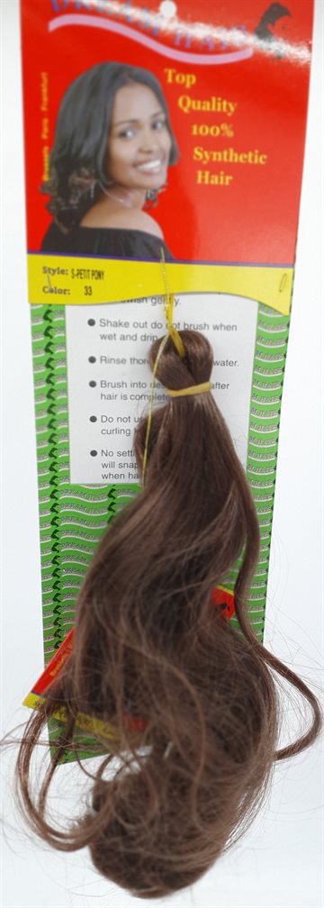Hair - Synthetic Ponytail straight 12" color 33