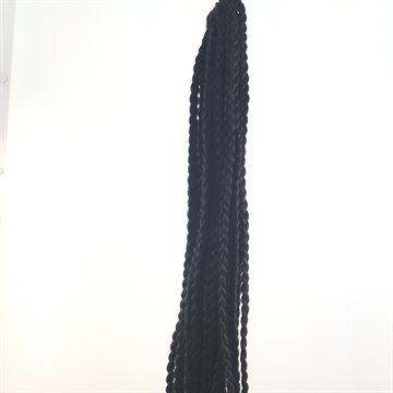 Synthetic hair in Braid 18 inches(46 cm) colour 1. (UDSOLGT)