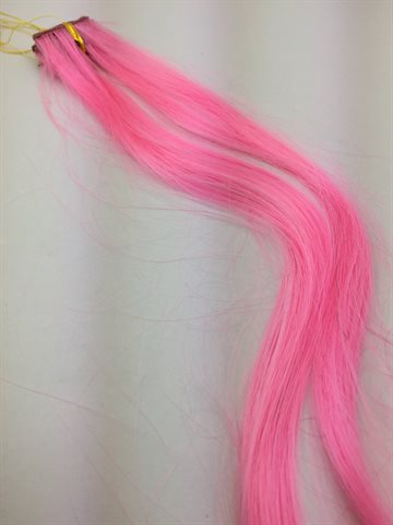 Synthitic Fantasy Hair in clips Pink one pcs.