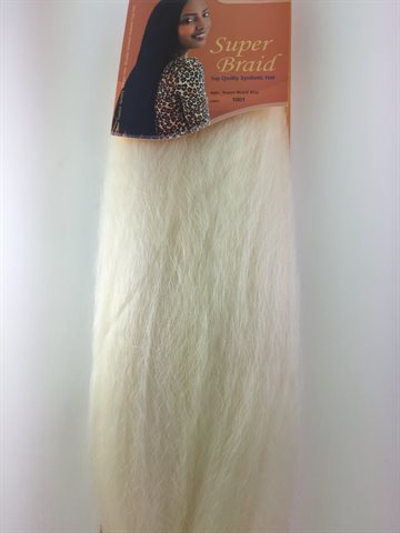 Super Braid - Fletning hår kanekalon (Varm vand) Ca. 85 g. farve. 1001