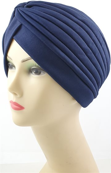 Indian Turban, Hats, Caps, For Ladies. Dark Blue - Mørke Blå.