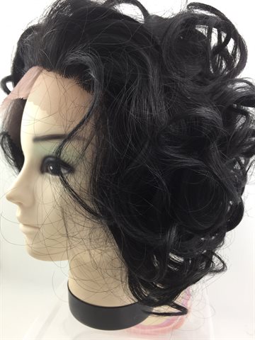 Curly Lace front wig - Futura Lace Front Paryk 40cm længde Farve 1B