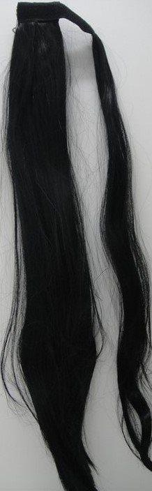 Hair Syntetetic Ponytail 60 Cm Long 95 Gr. Clip on. Colour 1B
