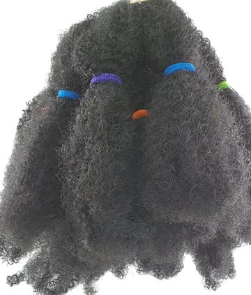 Synthetic Kinky hair in bulk for braids. Colour 1B Black.(UDSOLGT)