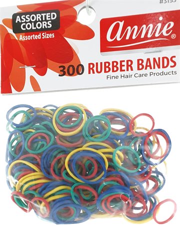 Rubber bands 300 stk blandet farve (assorted sizez) i en pak. Item 3153