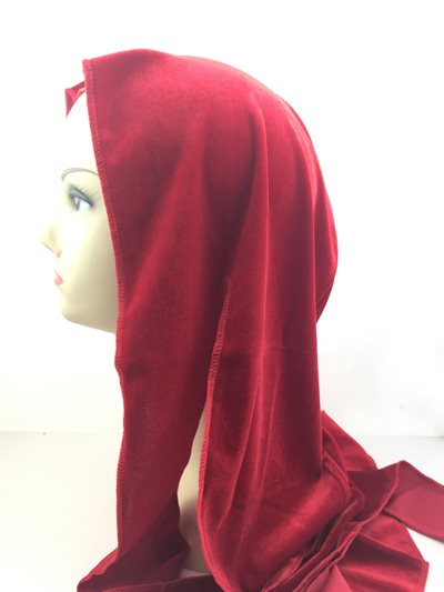 Durag Extra Long Tail Cap Velvet Red
