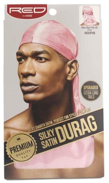 Durag - Long Tail Cap for unisex. Silky Satin Pink.