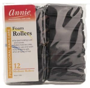 Annie Foam Rollers Small Sort 12stk